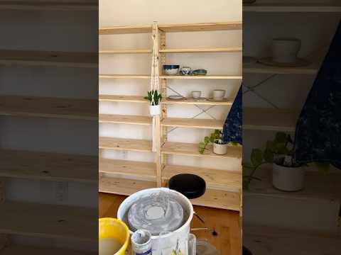 IKEA Ivar selves for my pottery studio🪣#ikeahacks #homestudio #potterystudio #homecreations