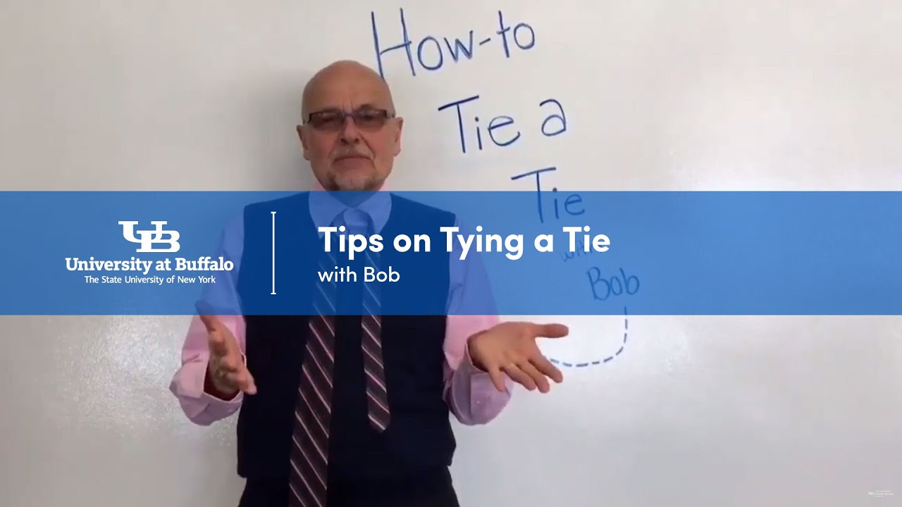 Screenshot of the video "Tips on Tying a Tie with Bob."