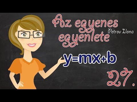 Matek gyorstalpaló - Egyenes egyenlete