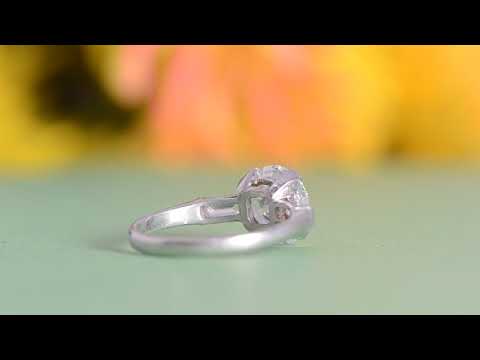 Rare 2.11-Carat Diamond Art Deco Engagement Ring