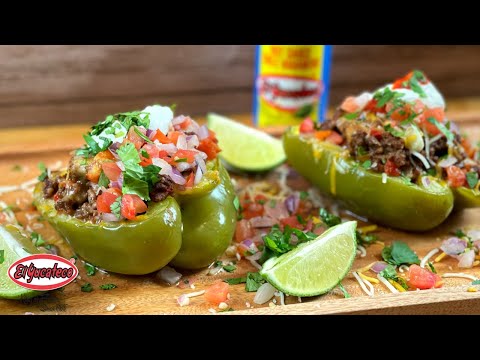 Stuffed Peppers El Yucateco Style! | How to make Homemade Stuffed Peppers with Ground Beef Recipe