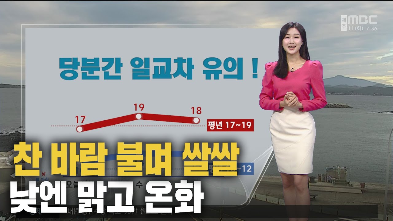 찬 바람 불며 쌀쌀‥낮엔 맑고 온화