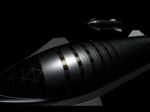 Starship Flyby animation High Res