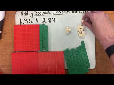 Adding Decimals With Models Base Ten Blocks