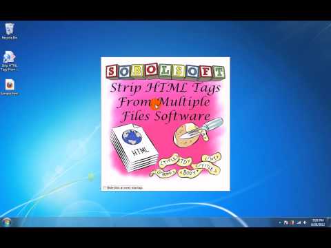 Strip HTML Tags From Multiple Files Software