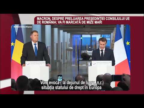 DECLARATIA ZILEI 27 Noiembrie - Macron laudă eforturile lui Iohannis de apărare a valorilor europene