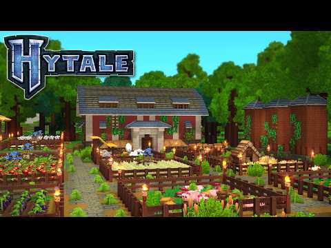 I Built The Farm I've Always Wanted In HYTALE!
