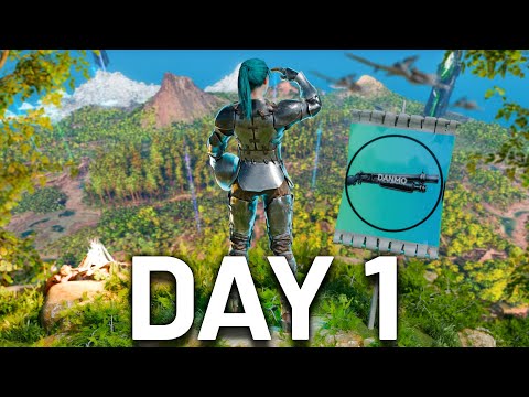 CLIMBING TO THE TOP DAY 1 SOLO - MESA SOLO - ARK: Survival Evolved