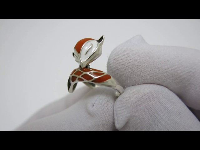 Срібна каблучка "Лиса" 330кю Відео огляд