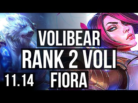 VOLIBEAR vs FIORA (TOP) | Rank 2 Voli, 9/2/9, Rank 18 | JP Challenger | v11.14