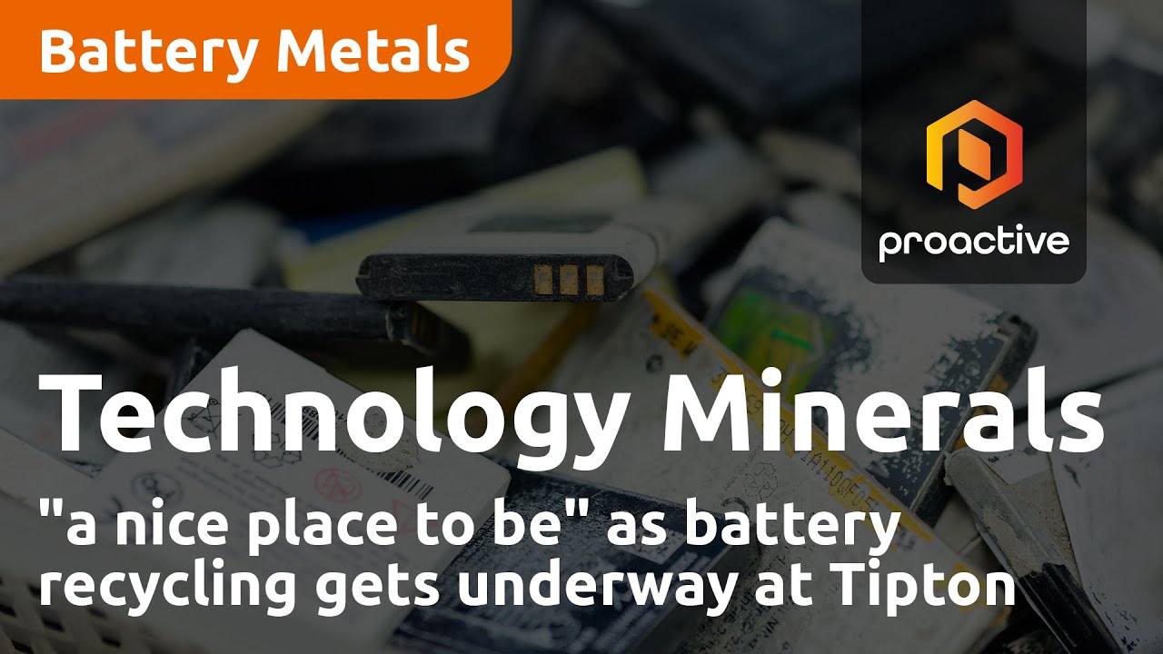 Technology Minerals "a nice place to be" as battery recycling gets underway at Tipton