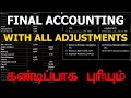 Final Account With Adjustments In Tamil Trading Account Profit And Loss Account Balance Sheet