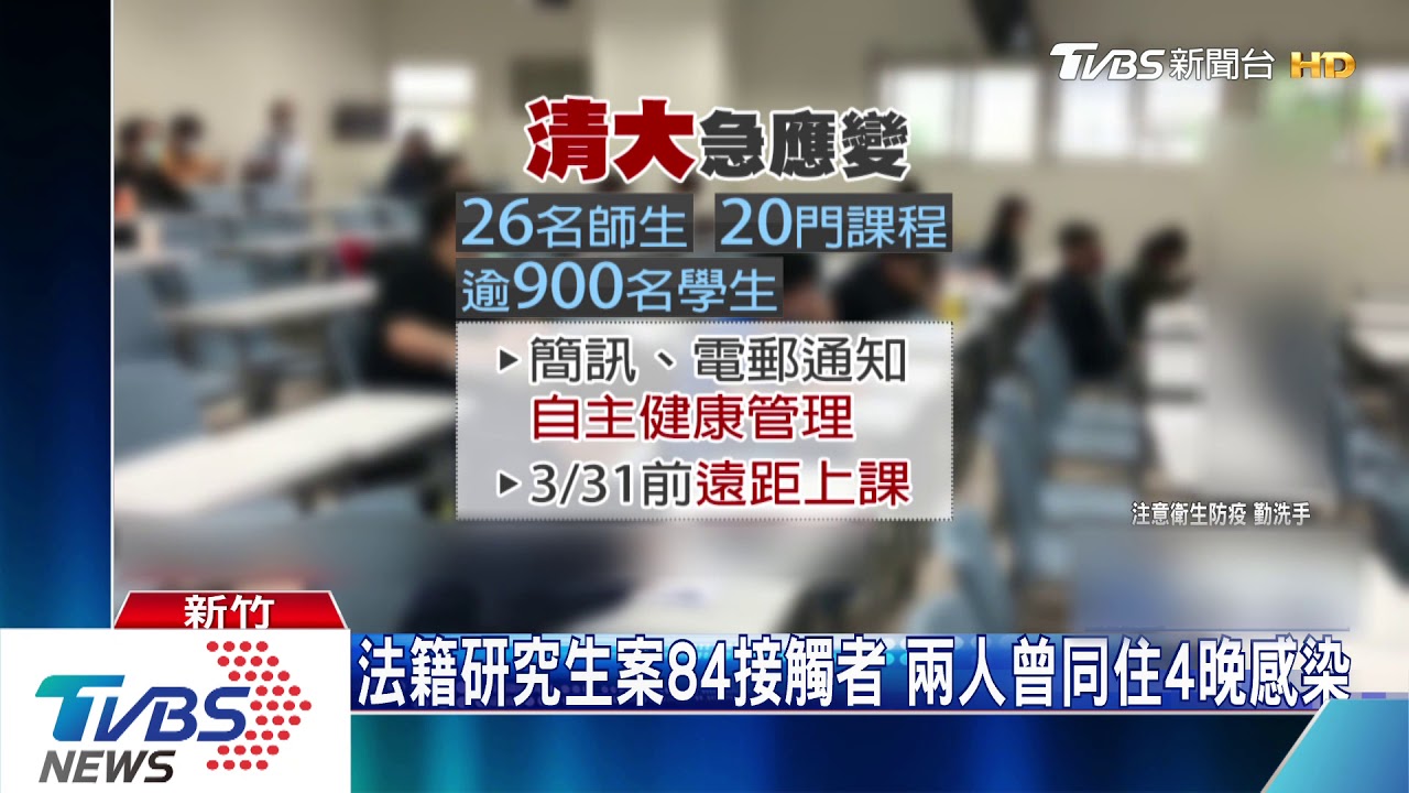 26人隔離！清大法研究生確診　20課遠距上課