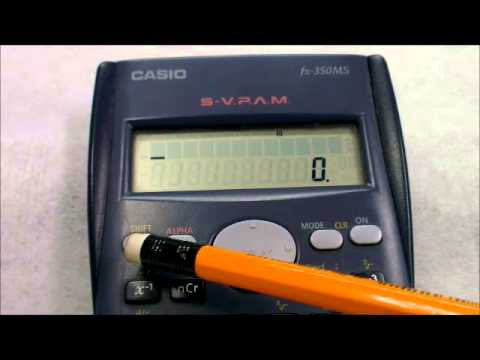 Calculator_Casiofx350MS: 1 Switching on and off