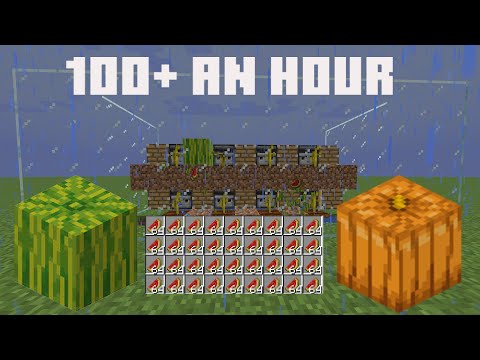 EASY STACKABLE MELON/PUMPKIN FARM (Java/Bedrock 1.16/1.17+)