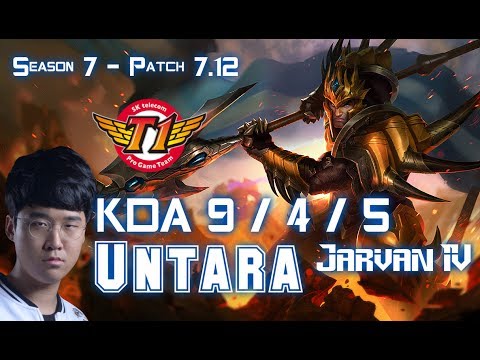 SKT T1 Untara JARVAN IV vs SHEN Top - Patch 7.12 KR Ranked
