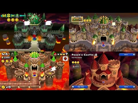 New Super Mario Bros Series - All Final Castles