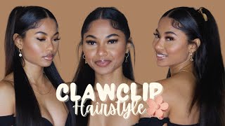 Trying The Viral ClawClip Hairstyle | No Hair Added