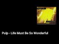 Pulp - Life Must Be So Wonderful (Lyric Video)