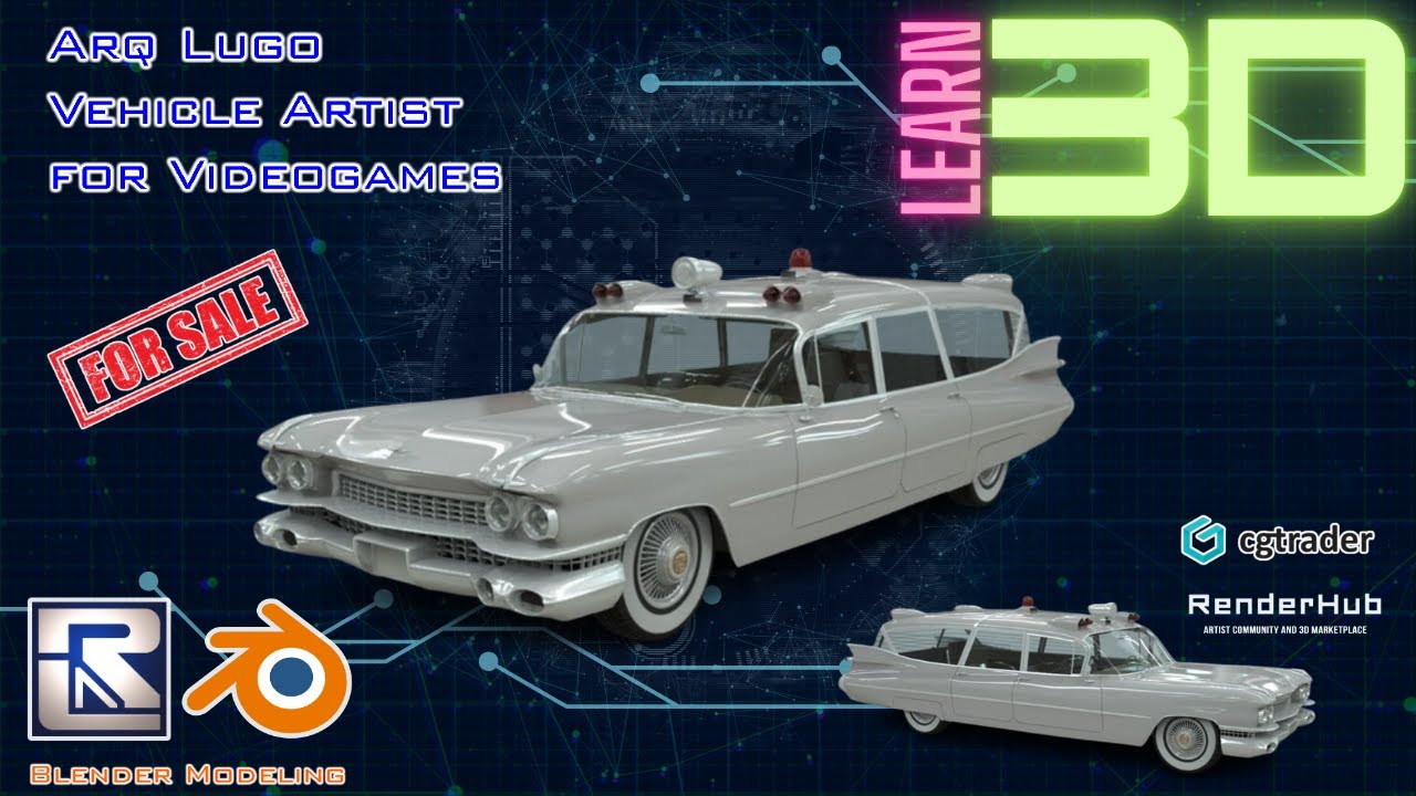 cadillac ambulance wagon superior 1959 3D Model