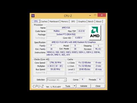 HP 255 G5 Notebook specs (CPU-Z)