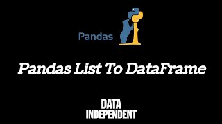 Pandas List To DataFrame | pd.DataFrame(your_list)