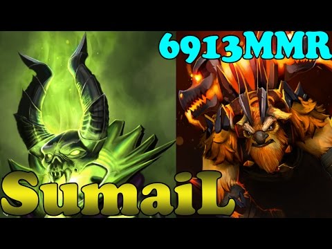 Dota 2 - SumaiL 6913 MMR Plays Pugna And Earthshaker - Ranked Match Gameplay!