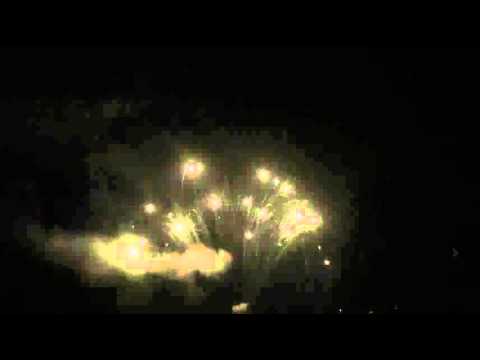 PDM308  13 SHOT FAN SHAPE YELLOW BLINKER MINE FROM LEFT TO RIGHT