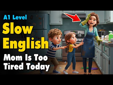 Mom Is Too Tired Today | Slow English Listening for Beginners (A1 Level)