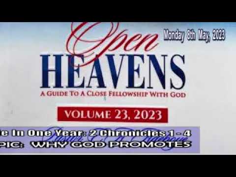 OPEN HEAVENS MONDAY 8TH MAY 2023