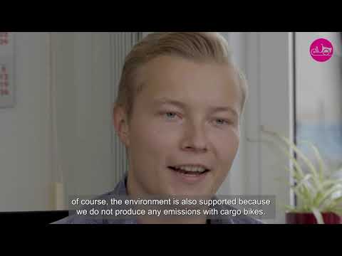 Cargo bike trailer at Greifswald University, Germany