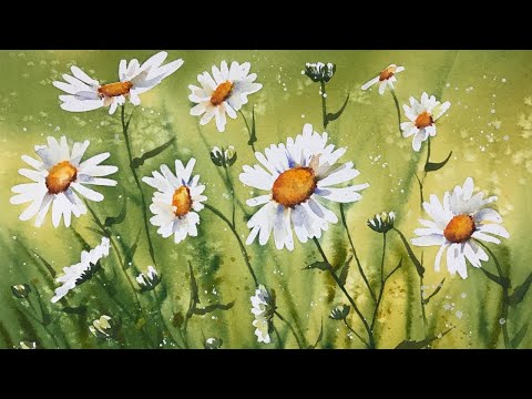 How To Paint Daisies In Watercolour Step By Step Tutorial