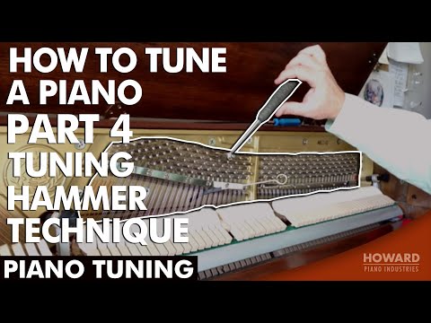 Piano Tuning - How to Tune A Piano Part 4 - Tuning Hammer Technique I HOWARD PIANO INDUSTRIES