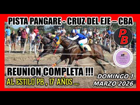 CARRERAS en PISTA PANGARE de CRUZ DEL EJE, CORDOBA (01-03-2026)