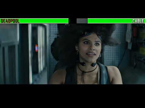 Deadpool vs Cable with healthbars (@bestmoviescenesever)