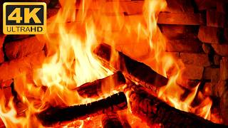 🔥Burning Cozy Fireplace in 4K Ultra HD 🔥 Crackling Fire Sounds 8 Hours | Fireplace Ambience