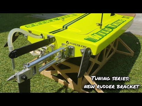 RC BOAT Wild Thing tuning series episode I - making an aluminium rudder bracket