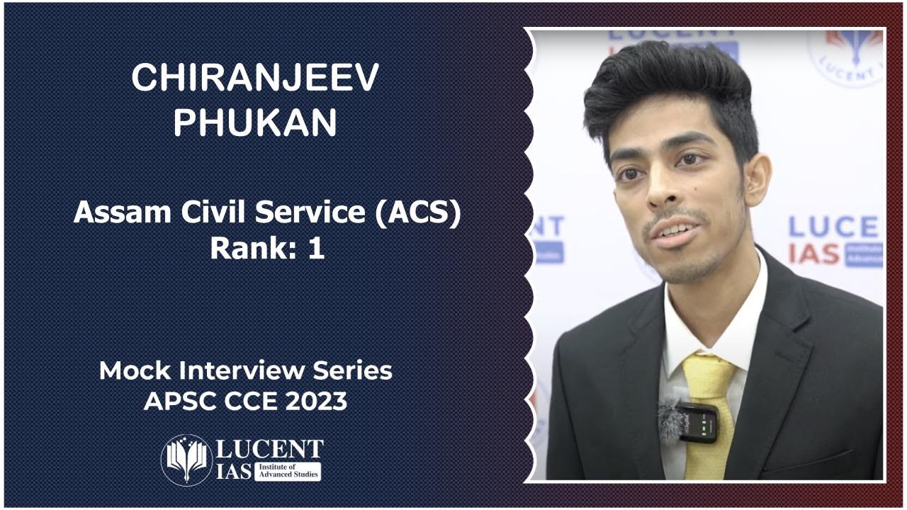 APSC Topper | Chiranjeev Phukan | Assam Civil Service (ACS) Rank: 1 |  APSC CCE 2023
