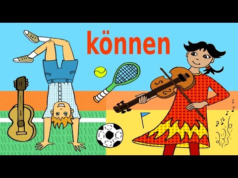 Deutsches Modalverb "können" - Sport + Musik - German lesson for beginners (A1)