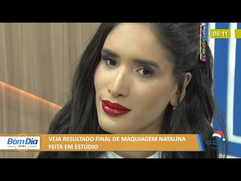 Veja resultado final de maquiagem natalina feita em estúdio 16 12 2021