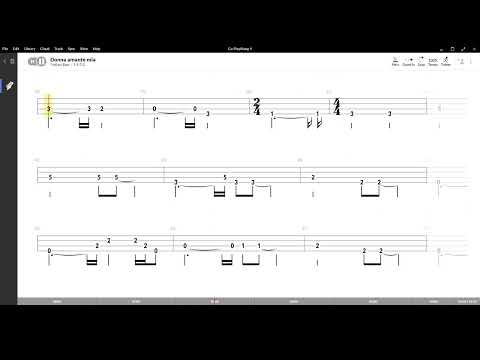 Donna amante mia ( Umberto Tozzi ) ,Tablatura e base Senza Basso - Backing bass track - NO BASS