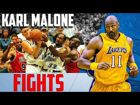 An Elbow, 40 Stitches And A BRAWL! 5 Best Karl Malone Fights