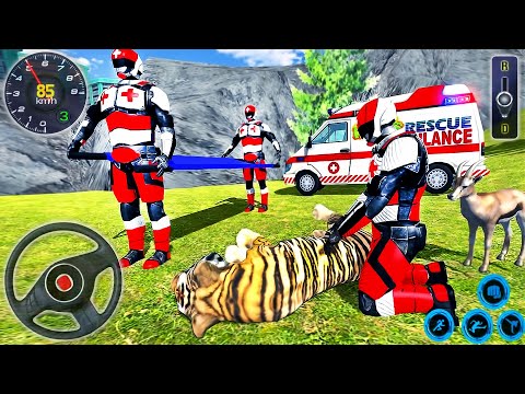 Ambulance Driving Light Speed Simulator - Hero Animal Rescue Robot SuperHero - Android GamePlay