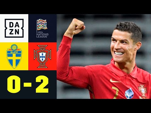 100 Tore! Ronaldo mit historischer Marke: Schweden - Portugal 0:2 | UEFA Nations League | DAZN