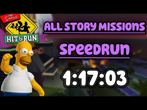 The Simpsons: Hit & Run All Story Missions Speedrun in 1:17:03