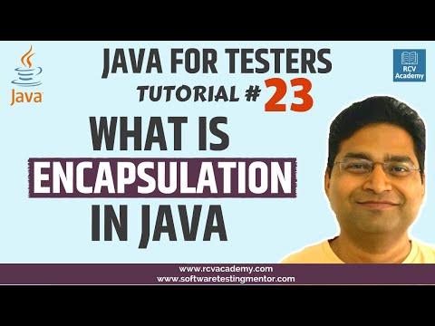 Java for Testers 23 Encapsulation in Java | Data Hiding in Java