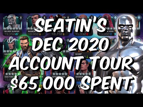 Seatin's December 2020 Whale Account Tour - $65,000 Spent - Marvel Contest of Champions