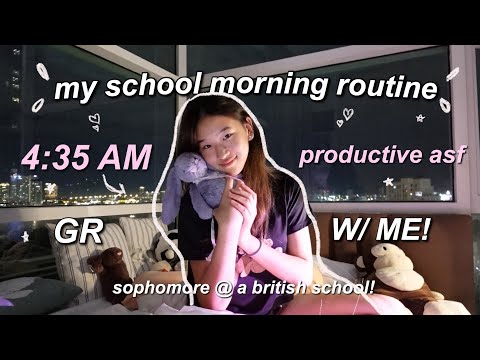 4:35 am productive school morning routine 2024 :) ( as a sophomore in a British school)
