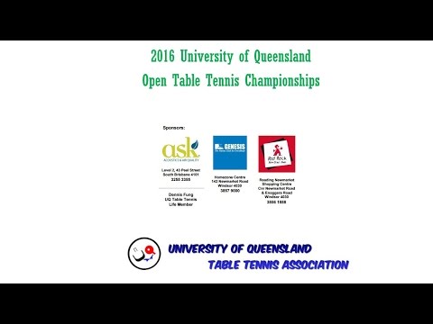 2016 UQ Table Tennis Open - Live Stream 16-17 July 2016 - Day1-Video2