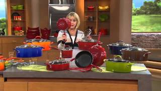 Rachael Ray 12-pc Gradient Porcelain Enamel Cookware Set with Mary Beth Roe